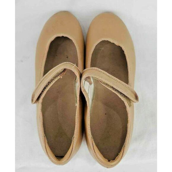 Theatrical Mary Jane Tap Shoes Beige Leather Made in Italy Girls Size 13 W - Picture 8 of 11